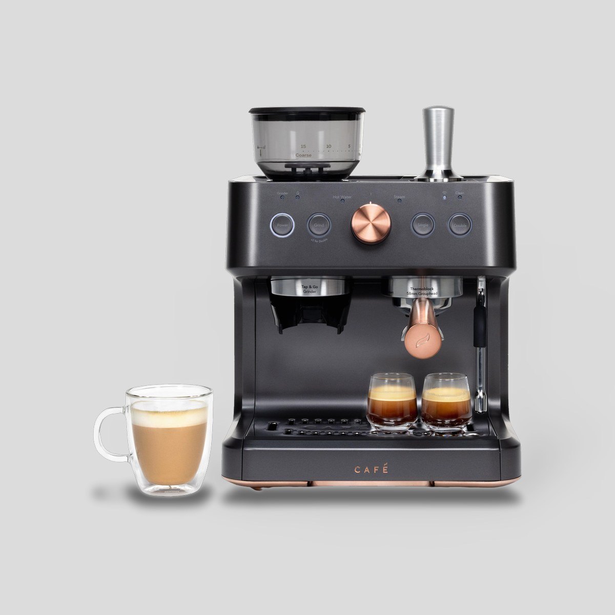 Café Appliances Bellissimo semi-automatic espresso machine with frother