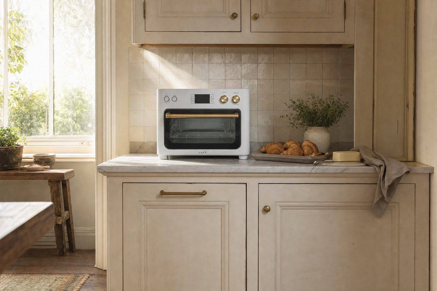 Café Appliances Couture countertop oven with air fry in a kitchen