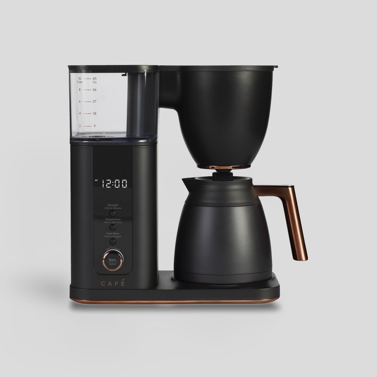 Café Appliances Specialty Drip coffee maker with thermal carafe and copper trim (10 cup)