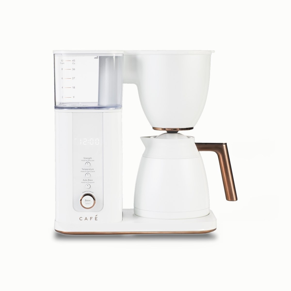 Café Appliances Specialty Drip coffee maker with thermal carafe and copper trim (10 cup)