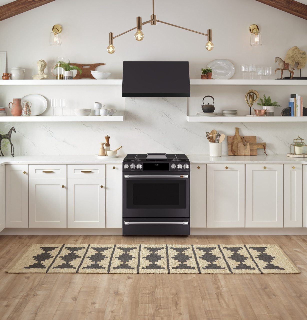 Café Appliances 30 in. gas range with convection oven in a kitchen