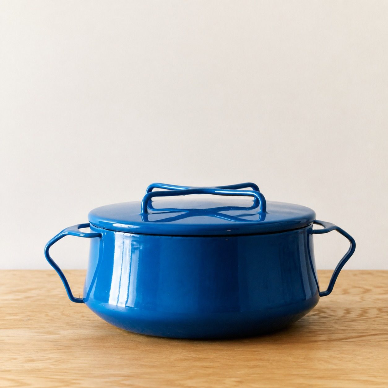 Dansk Kobenstyle casserole (2 and 4 quart) in a kitchen