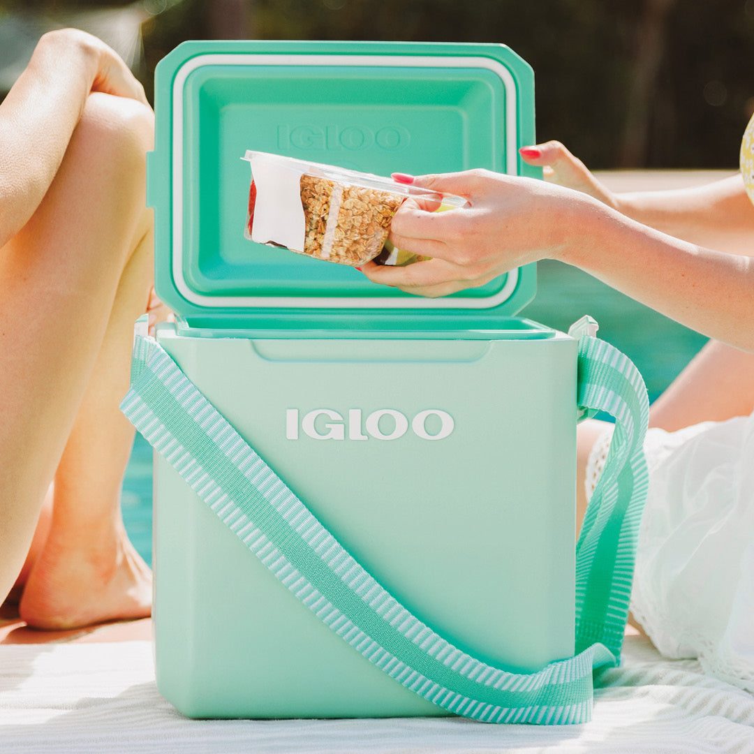 Igloo Tag Along Too cooler (11 qt) in a kitchen