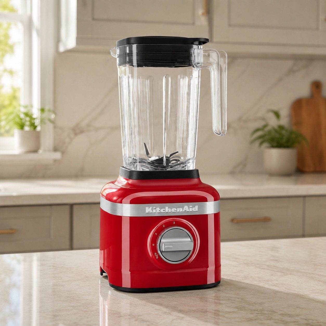 KitchenAid K150 3-speed blender in a kitchen