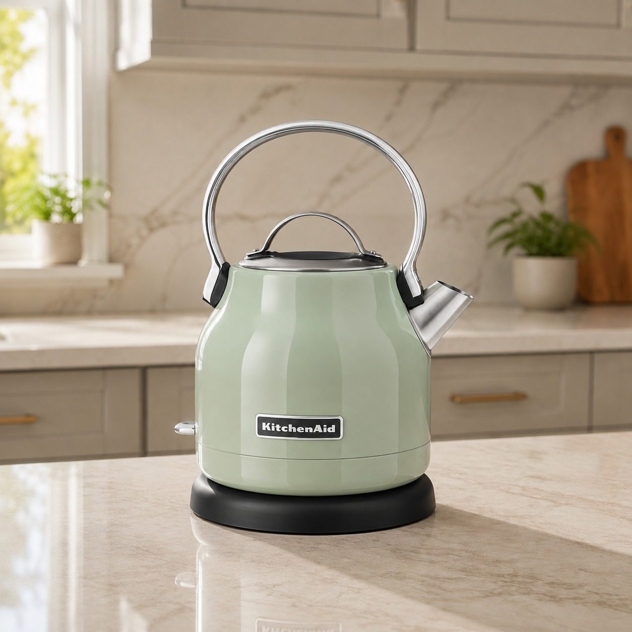 KitchenAid 1.25-liter electric kettle in a kitchen