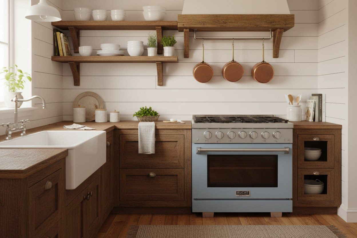 Kucht KFX3600X 36 in. professional gas range in a room