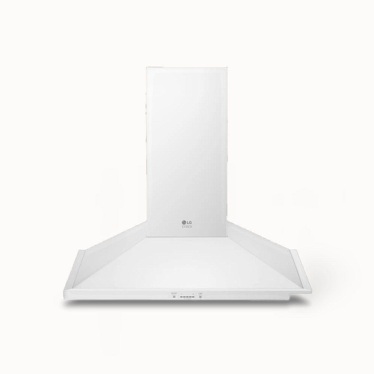 LG Essence White 30 in. wall-mount chimney hood (LG STUDIO)