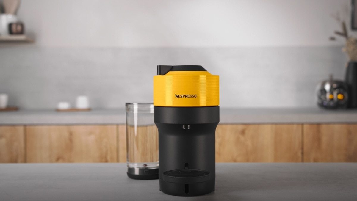 Nespresso Vertuo Pop+ pod machine in a kitchen
