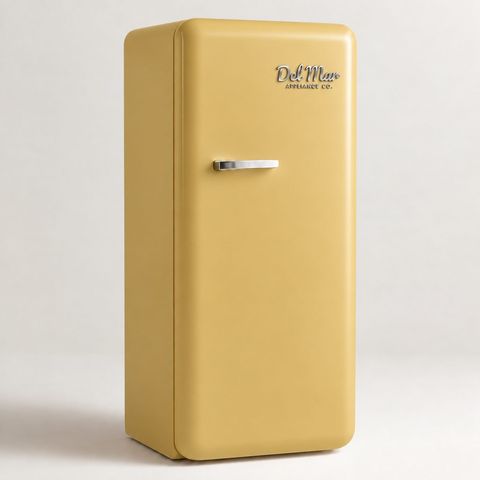 The Del Mar retro refrigerator in Solana Gold