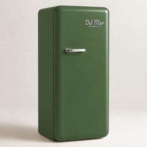 The Del Mar retro refrigerator in Torrey Pine Green