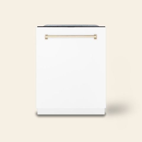 White Matte with Gold