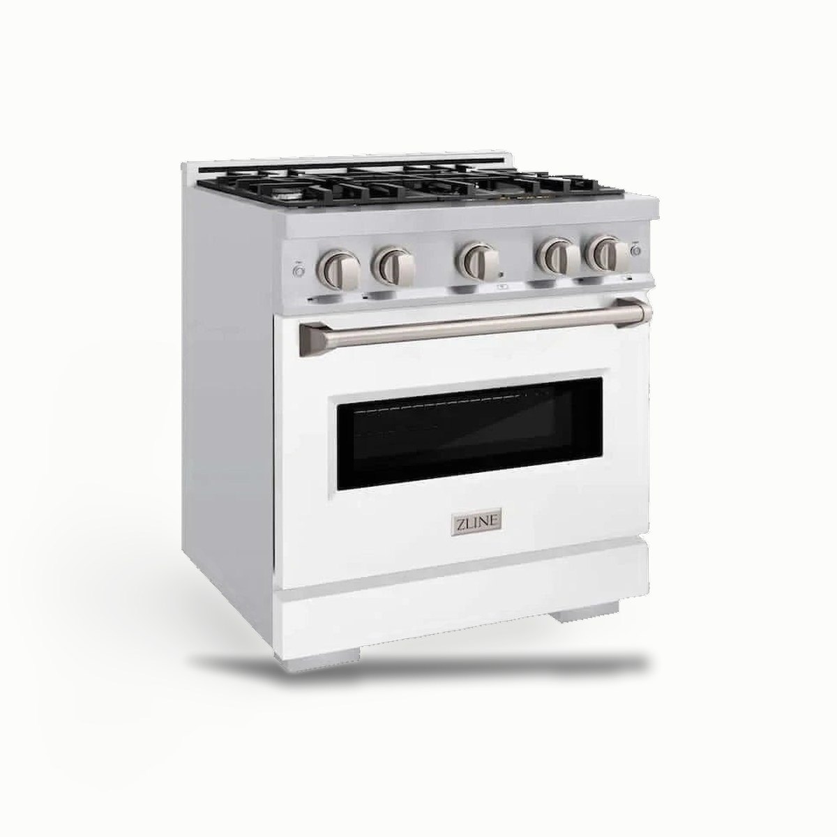 ZLINE Classic 30 in. dual-fuel range, White Matte