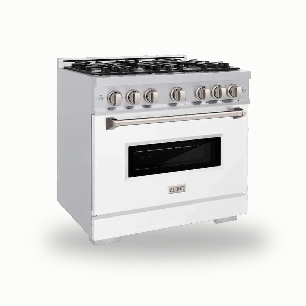 ZLINE Classic 36 in. dual-fuel range, White Matte