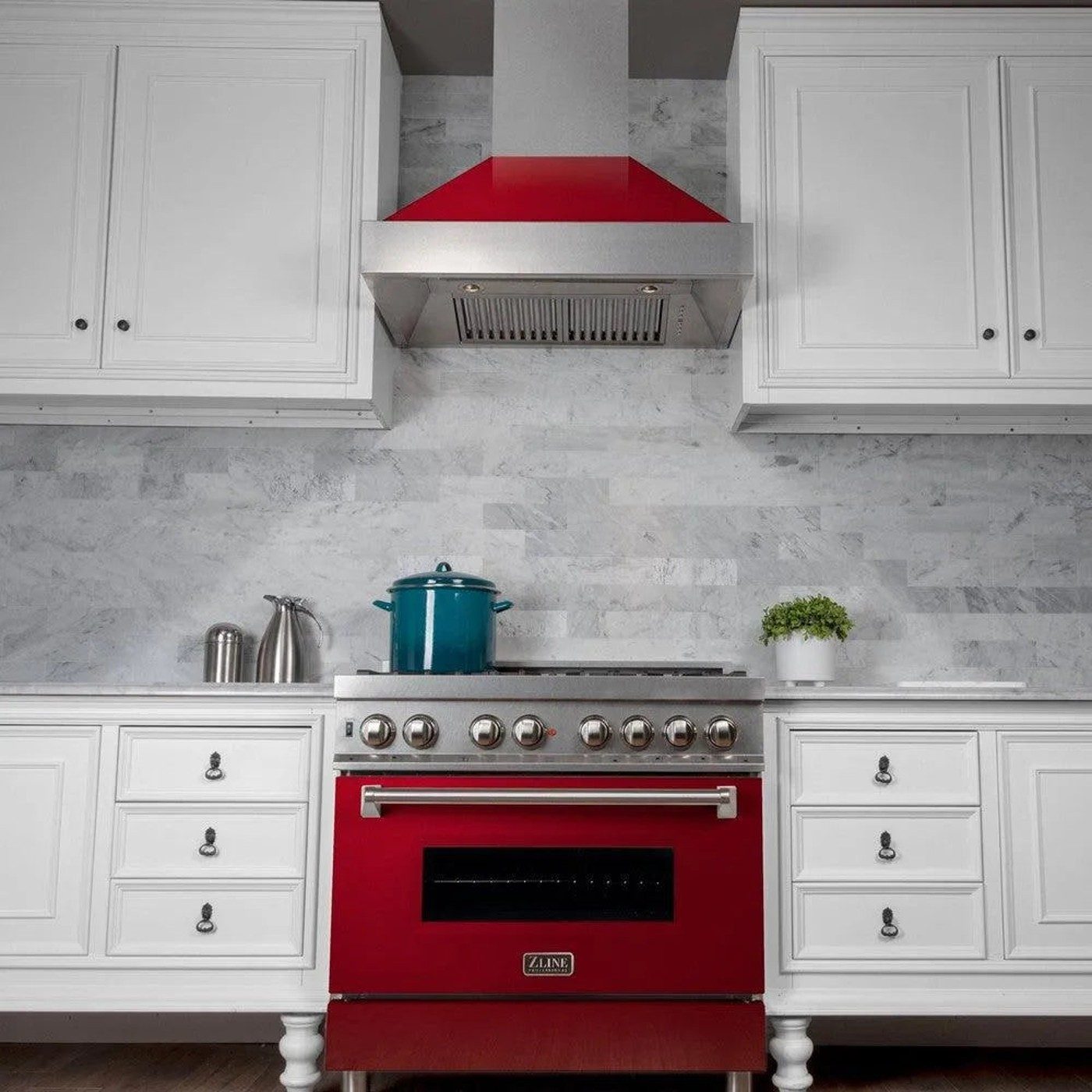 ZLINE Wall-mount range hood, 48 in. in a kitchen