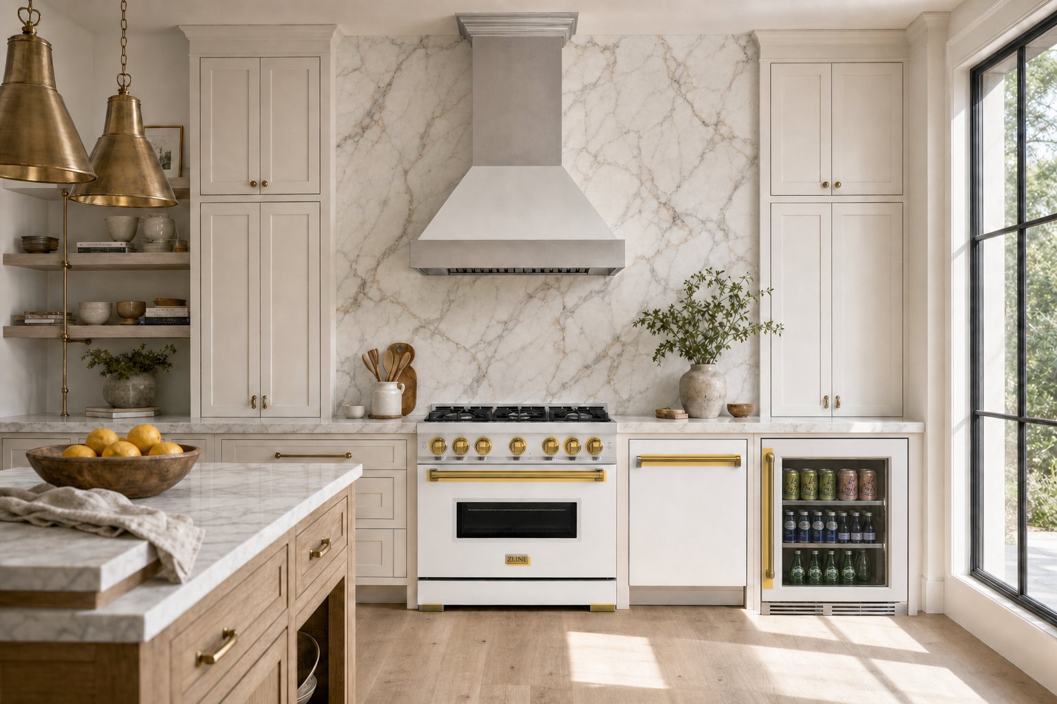 A rendering of a ZLINE collection in a kitchen